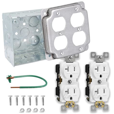 metal box with switch and cord|Outlet Box Kit, Includes 4x4'' Welded Metal Electrical .